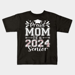 Proud Mom Of A 2024 Senior Baseball Graduate Kids T-Shirt